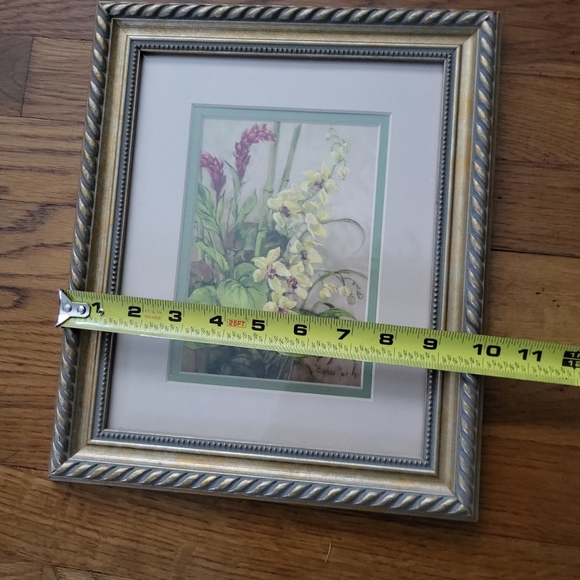 Barbara Mack 16" X 10" Vintage Framed Floral Signed Print Wall Art Nature Decor - Picture 7 of 8
